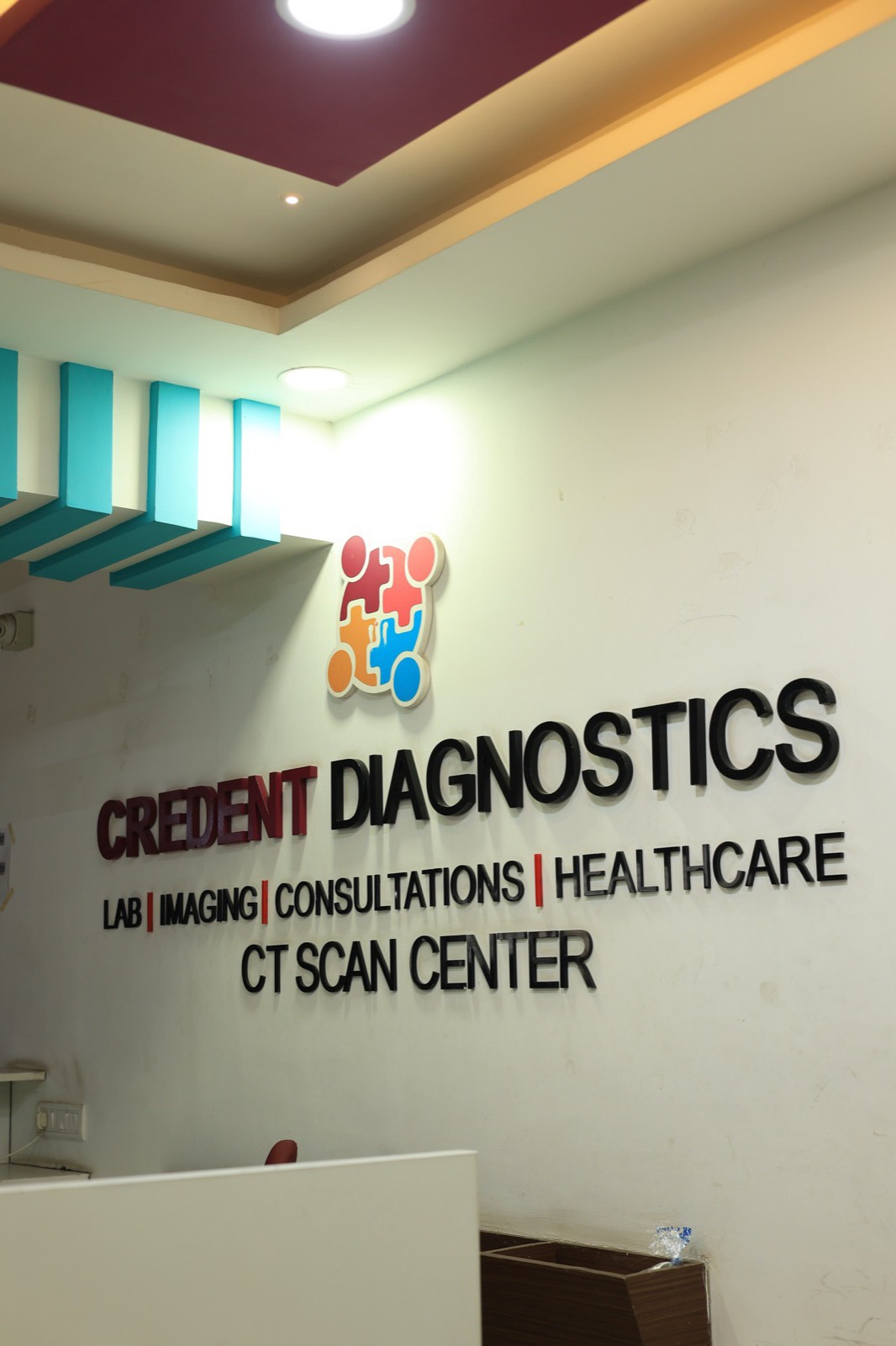 Credent Diagnostics CT Scan Center signage